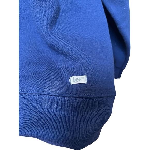Vintage Lee Blue Heavy Weight Cotton Blend Pullover Crewneck Sweatshirt Size XL - Picture 8 of 11